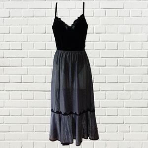 Black Velvet and Lace Body Suit Bundle with Skirt